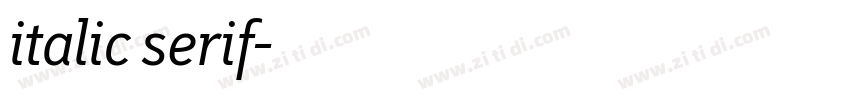 italic serif字体转换 italic serif字体转换